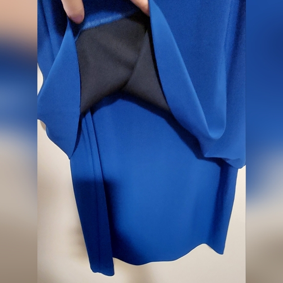 Joseph Ribkoff Women's Royal Blue Lightweight Layered Sheath Dress NWOT Size 8 - Picture 5 of 13